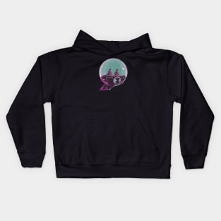 Retro Future DJ Bubble 3 Kids Hoodie